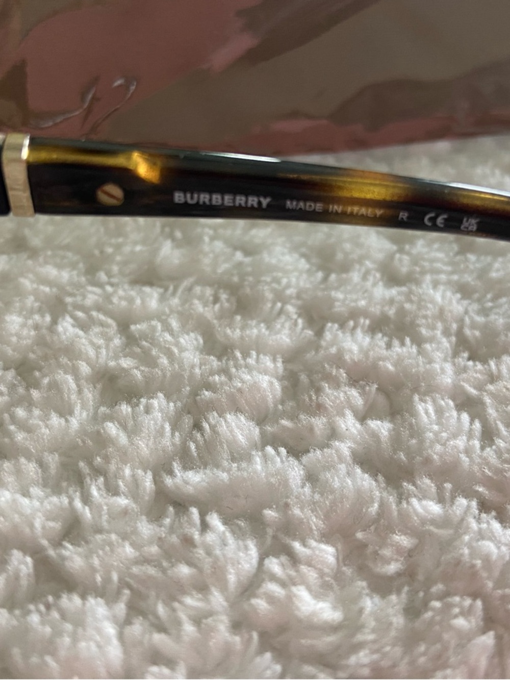 Burberry Gold Frame with Brown Lenses no scratches never worn authentic B - Picture 3 of 4